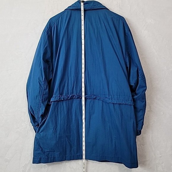 VTG London Fog Mens Blue Winter Coat Size Medium Oversized W Lining *Read* - Picture 3 of 16